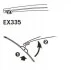 <strong>Щітка склоочисника каркасна задня 330mm (13'') ExactFit Rear TRICO Trico EX335 (фото 1)</strong>