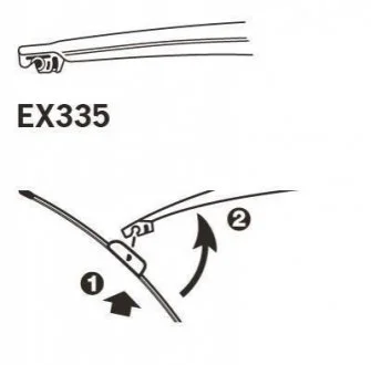 Щітка склоочисника каркасна задня 330mm (13'') ExactFit Rear TRICO для Trico EX335 фото товару