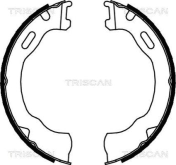 Комплект гальмівних колодок, Стоянкове гальмо TRISCAN 810080007 фото товара