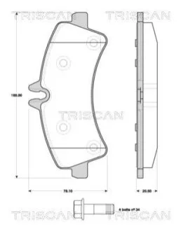 Колодки гальмівні задні для TRISCAN 811010559 фото товару