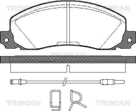 <strong>Колодки гальмівні передні TRISCAN 811025846 (фото 1)</strong>