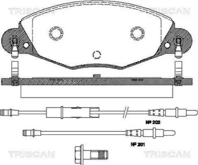 Колодки гальмівні передні для Citroen TRISCAN 811028018 фото товару