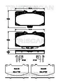 Колодки гальмівні передні для Subaru TRISCAN 811068181 фото товару