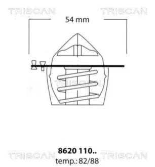 Термостат для Opel, Mazda, Suzuki, KIA TRISCAN 862011088 фото товару