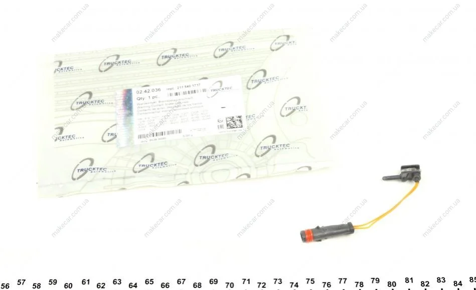 <strong>Датчик зносу гальмівних колодок TRUCKTEC 02.42.036 (фото 1)</strong>