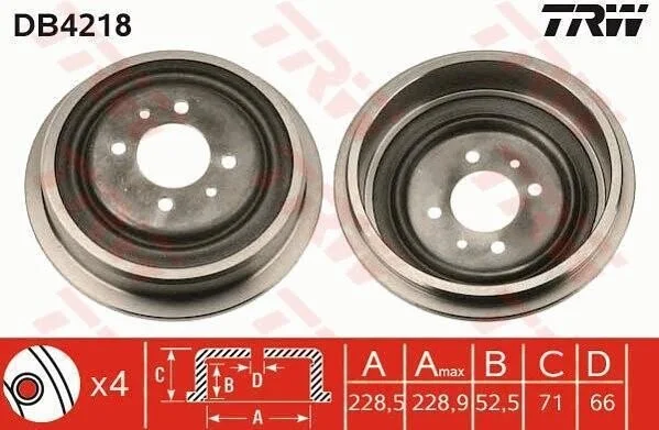 <strong>Гальмівний барабан TRW DB4218 (фото 1)</strong>