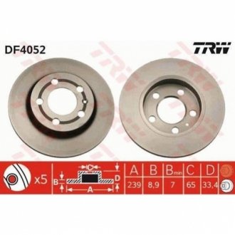 Гальмівний диск TRW DF4052