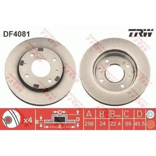<strong>Диск гальмівний TRW DF4081 (фото 1)</strong>