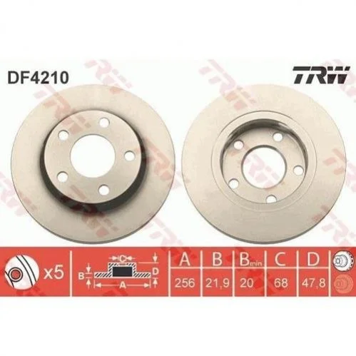 <strong>Диск гальмівний TRW DF4210 (фото 1)</strong>