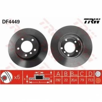 Гальмівний диск для BMW TRW DF4449 фото товару