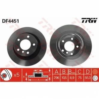 Гальмівний диск для BMW TRW DF4451 фото товару