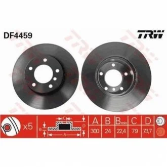 Гальмівний диск для TRW DF4459 фото товару