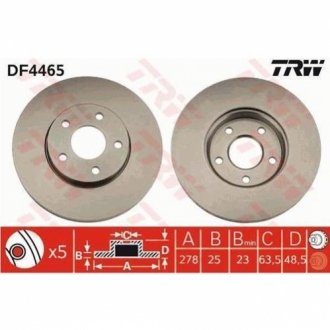 Гальмівний диск TRW DF4465 (фото 1)