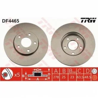 Гальмівний диск для TRW DF4465 фото товару