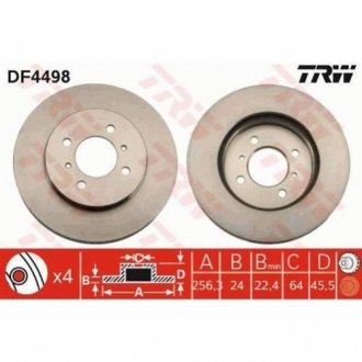 Гальмівний диск TRW DF4498 (фото 1)