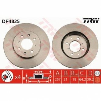 Гальмівний диск TRW DF4825 (фото 1)
