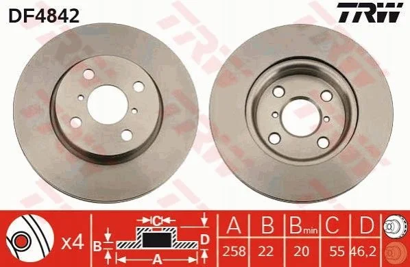 <strong>Диск гальмівний TRW DF4842 (фото 1)</strong>