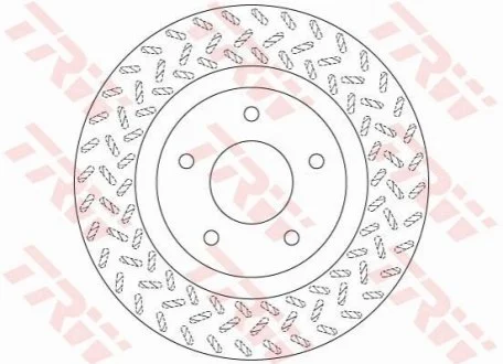 Диск гальмівний для Peugeot, Chrysler, Dodge, Jeep, Mitsubishi TRW DF6206 фото товару