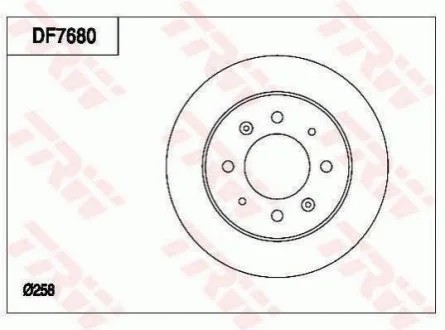 Гальмівний диск для KIA TRW DF7680 фото товара