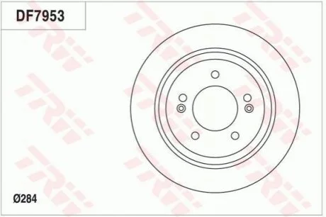 Гальмівний диск для KIA, Hyundai TRW DF7953 фото товару