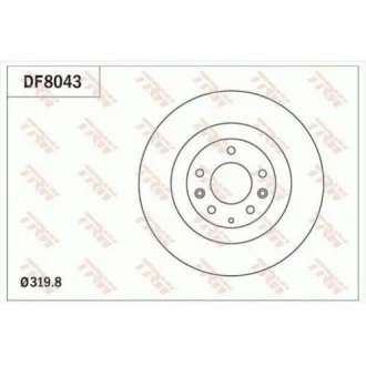 Диск гальмівний для TRW DF8043 фото товару