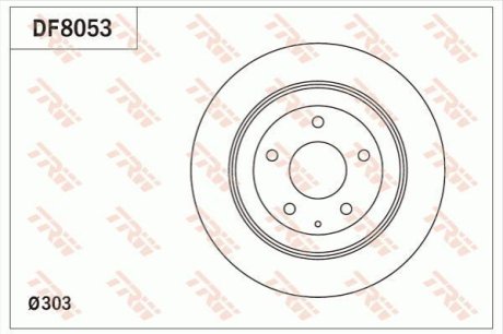 Диск гальмівний TRW DF8053 фото товара