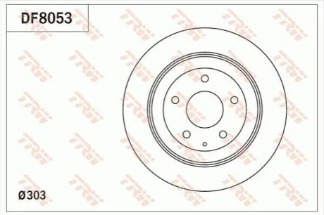 Диск гальмівний для Mazda TRW DF8053 фото товару