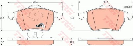 Гальмівні колодки TRW GDB1204 фото товара