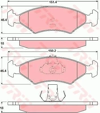 <strong>Гальмівні колодки, дискові TRW GDB1222 (фото 1)</strong>