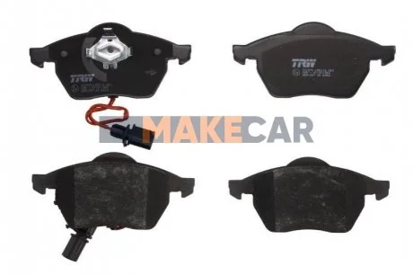 Комплект гальмівних колодок, дискове гальмо для Skoda, Audi, Volkswagen, Seat TRW GDB1307 фото товару
