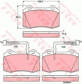 Гальмівні колодки, дискові для Volvo, Seat TRW GDB1392 фото товару