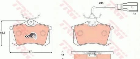 Гальмівні колодки FORD (Europe) - SEAT - VOLKSWAGEN Galaxy/Galaxy Van/Alhambra/Alhambra Van для TRW GDB1415 фото товару
