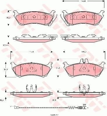 <strong>Колодки гальмівні дискові TRW GDB1456 (фото 1)</strong>