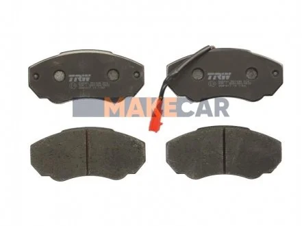 Комплект гальмівних колодок, дискове гальмо для Fiat, Citroen, Peugeot TRW GDB1517 фото товару