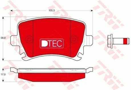 Гальмівні колодки, дискові для TRW GDB1622DTE фото товару