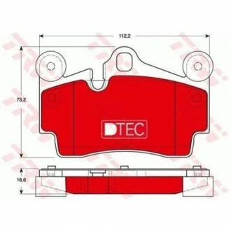 Комплект гальмівних колодок - дискові для TRW GDB1653DTE фото товару
