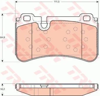 Гальмівні колодки, дискові для Mercedes TRW GDB1711 фото товару
