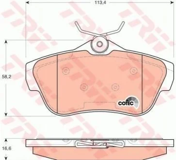 Гальмівні колодки зад. Scudo/Expert 07- для Fiat, Peugeot, Citroen, Toyota TRW GDB1740 фото товару