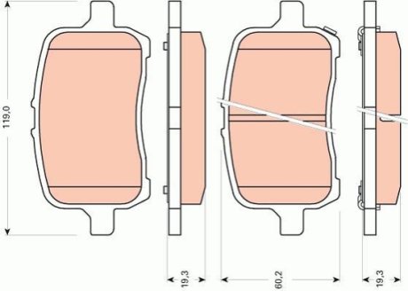 Гальмівні колодки TRW GDB1755 фото товара