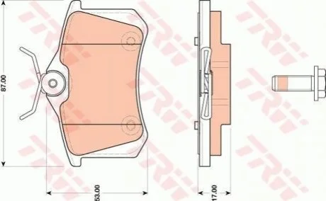 Гальмівні колодки для TRW GDB1813 фото товару