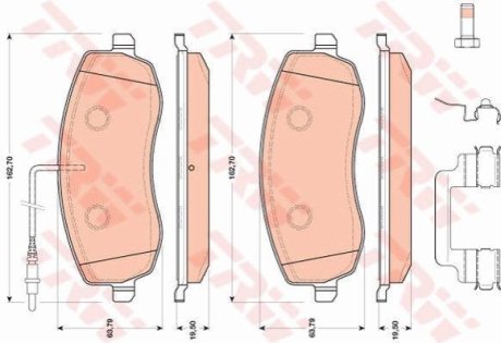 Гальмівні колодки TRW GDB1820 фото товару