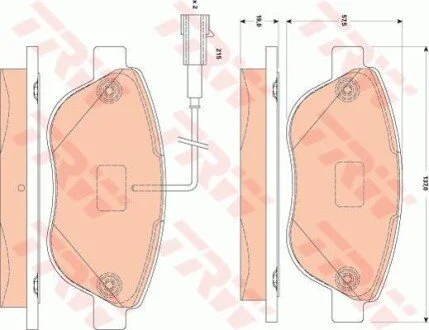 Гальмівні колодки, дискові для TRW GDB1829 фото товару