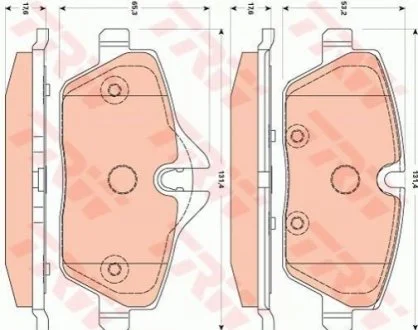 Гальмівні колодки для TRW GDB1870 фото товару