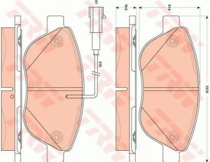 Гальмівні колодки для Fiat TRW GDB1879 фото товару