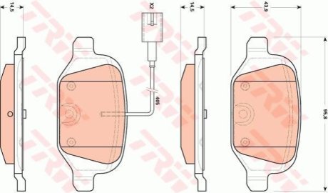 Гальмівні колодки TRW GDB1894 фото товару