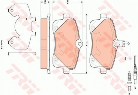 Гальмівні колодки TRW GDB1895 фото товару