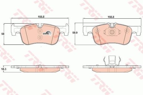 Гальмівні колодки TRW GDB1935 фото товару