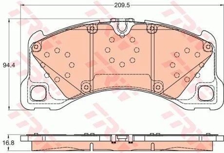 Гальмівні колодки, дискові для TRW GDB2052 фото товару
