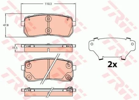 Гальмівні колодки для TRW GDB2112 фото товара