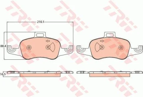 Гальмівні колодки, дискові для TRW GDB2120 фото товару